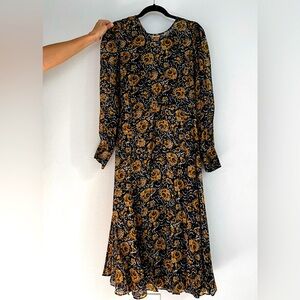 Veronica Beard Floral Midi Dress